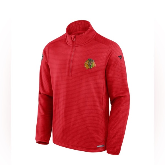 Chicago Blackhawks NHL Quarter-Zip Jacket Red Size Large NWT - Picture 12 of 12